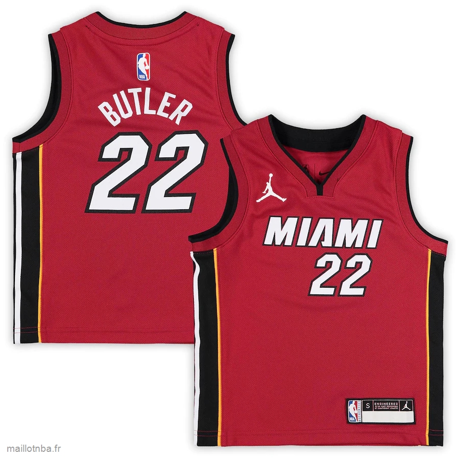 Maillot Preschool Miami Heat Jimmy Butler Jordan Brand Red 2020/21 Jersey – Statement Edition